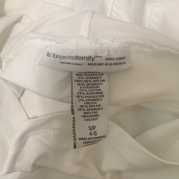 Liz Lange Maternity White Jeans - Picture 3 of 3